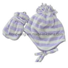 Cheap Lady Knitting Winter Warm Printed Polar Fleece Set